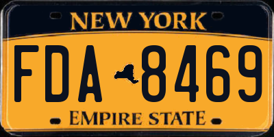 NY license plate FDA8469
