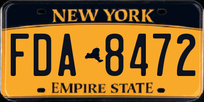 NY license plate FDA8472