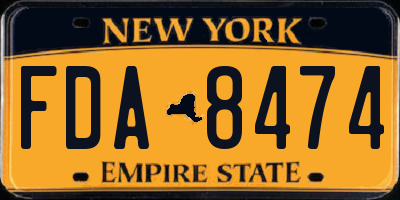 NY license plate FDA8474