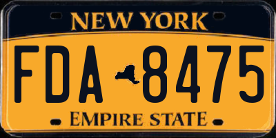 NY license plate FDA8475