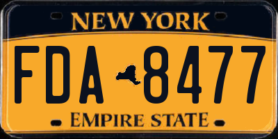 NY license plate FDA8477
