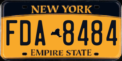 NY license plate FDA8484