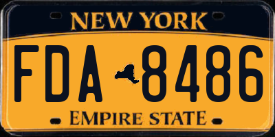 NY license plate FDA8486