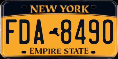 NY license plate FDA8490