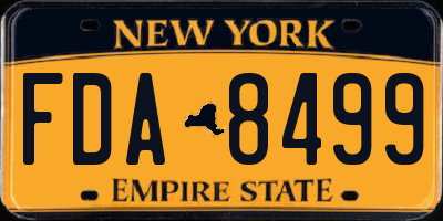 NY license plate FDA8499