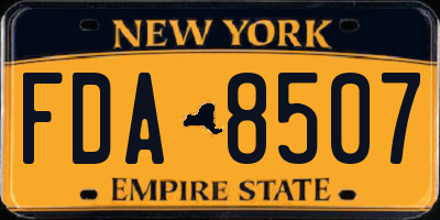 NY license plate FDA8507