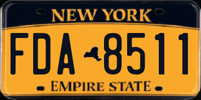 NY license plate FDA8511
