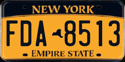 NY license plate FDA8513
