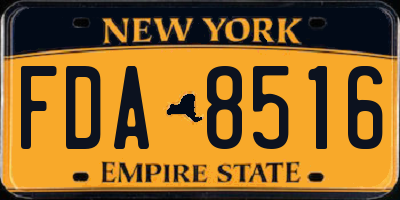 NY license plate FDA8516