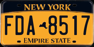 NY license plate FDA8517