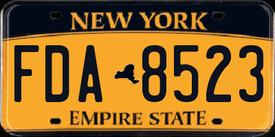 NY license plate FDA8523