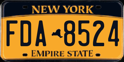 NY license plate FDA8524