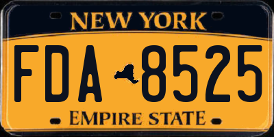 NY license plate FDA8525