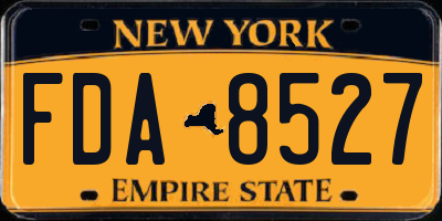 NY license plate FDA8527
