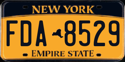 NY license plate FDA8529