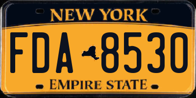 NY license plate FDA8530