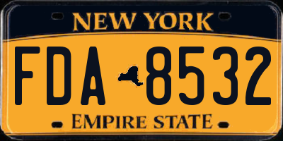NY license plate FDA8532