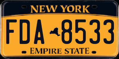 NY license plate FDA8533