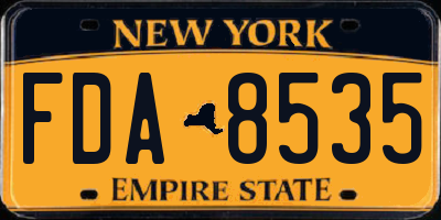 NY license plate FDA8535
