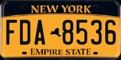 NY license plate FDA8536