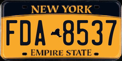 NY license plate FDA8537