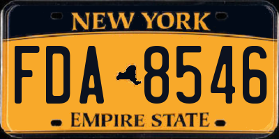 NY license plate FDA8546