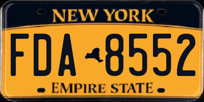 NY license plate FDA8552