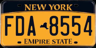 NY license plate FDA8554