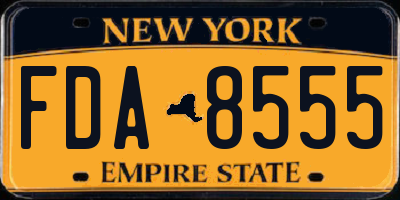 NY license plate FDA8555