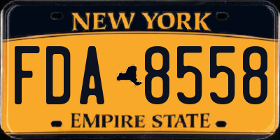 NY license plate FDA8558