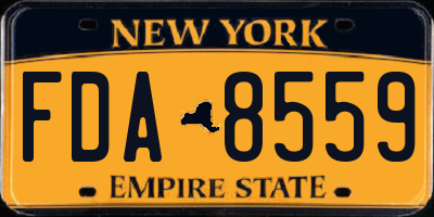 NY license plate FDA8559