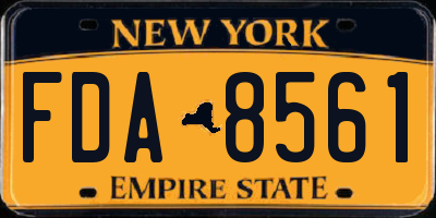 NY license plate FDA8561