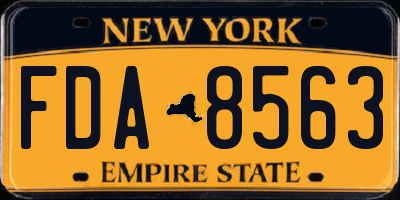 NY license plate FDA8563