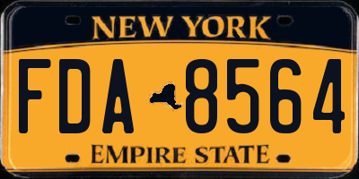 NY license plate FDA8564