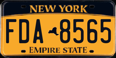 NY license plate FDA8565