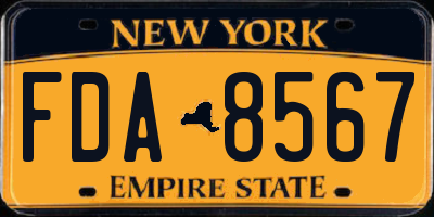NY license plate FDA8567