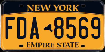 NY license plate FDA8569