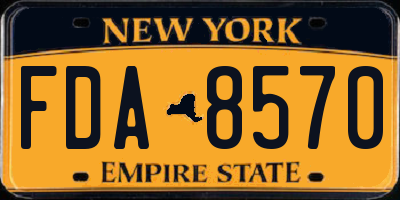 NY license plate FDA8570