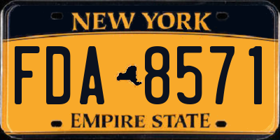 NY license plate FDA8571