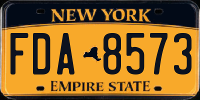 NY license plate FDA8573