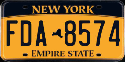 NY license plate FDA8574