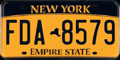 NY license plate FDA8579