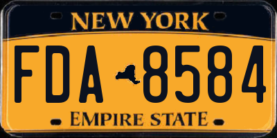 NY license plate FDA8584
