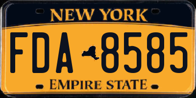 NY license plate FDA8585