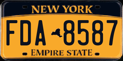 NY license plate FDA8587