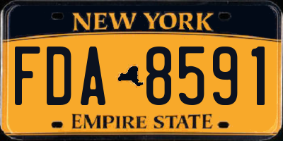 NY license plate FDA8591