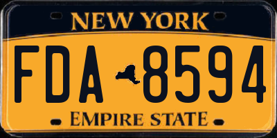 NY license plate FDA8594