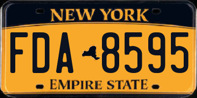 NY license plate FDA8595