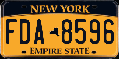 NY license plate FDA8596