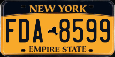 NY license plate FDA8599